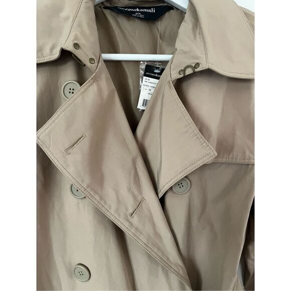 Norma Kamali Career Belted Trench in Urbane Khaki Sz M NWT - Picture 3 of 8
